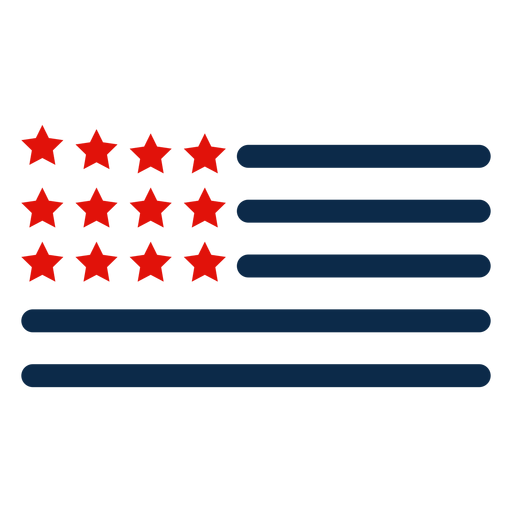 American flag elements icon PNG Design