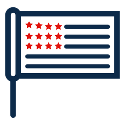 Amerikanische Stockflaggenikone PNG-Design