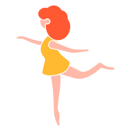 Ícone de posição de balé arabesco Desenho PNG