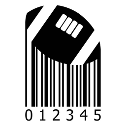 Código de barras com bola de futebol americano Desenho PNG