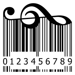 Código de barras con clave Diseño PNG