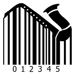 Barcode with saxophone PNG Design