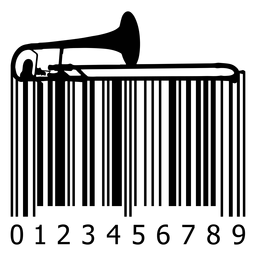 Código de barras com trombone Desenho PNG