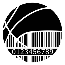 Basketballball Barcode PNG-Design