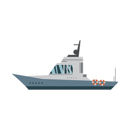Ícone de barco-cabine Desenho PNG