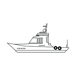 Cabin Boat Line PNG & SVG Design For T-Shirts