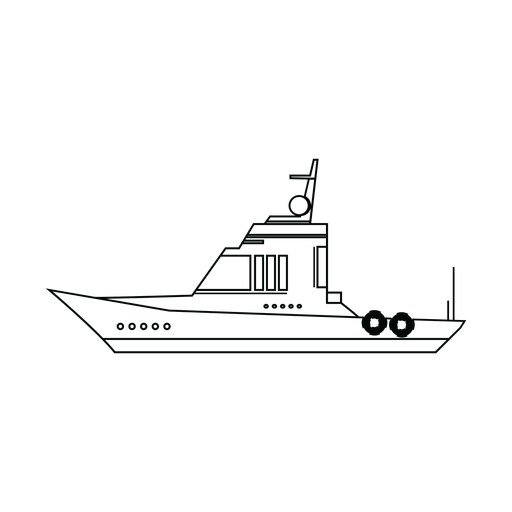 Linha de barco-cabine Desenho PNG