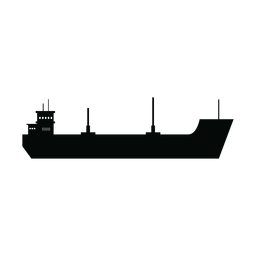 Silueta de la nave de carga Diseño PNG
