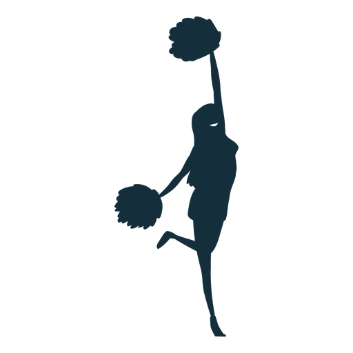 Jubelnde Silhouette der Cheerleader PNG-Design