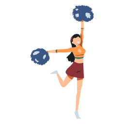 Cheerleader dancing PNG Design