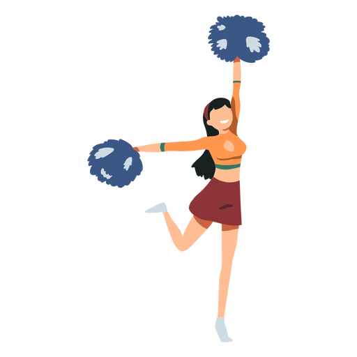 Cheerleader dancing PNG Design