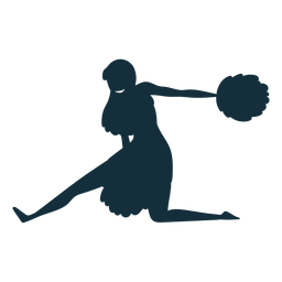 Silhueta de líder de torcida Desenho PNG