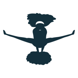 Cheerleader springen Silhouette PNG-Design