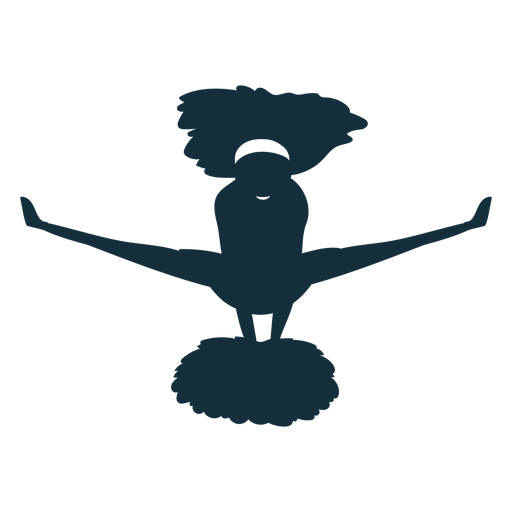 Cheerleader jump silhouette PNG Design