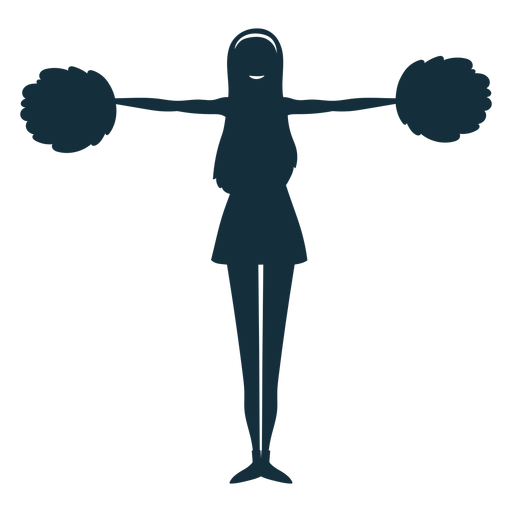 Cheerleader Pose Silhouette PNG-Design