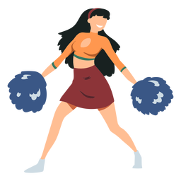 Cheerleader mit Pompons PNG-Design