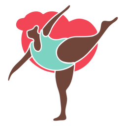 Icono de baile de ballet de mujer gordita