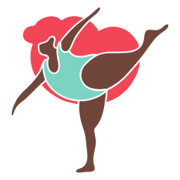 Mollige Frau Ballett tanzende Ikone PNG-Design