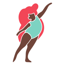 Chubby woman ballet pose icon Chubby woman ballet pose icon