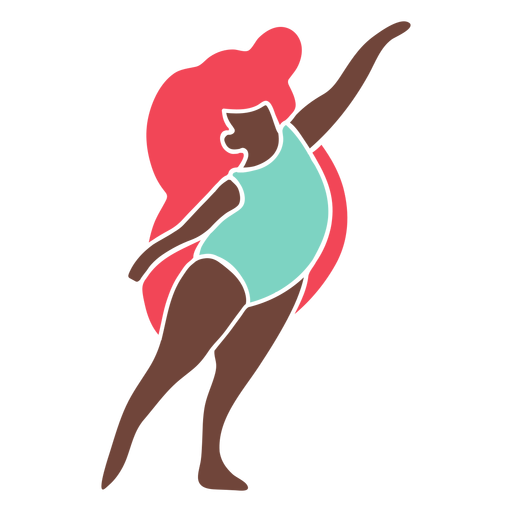 Icono de pose de ballet mujer gordita - Descargar PNG/SVG transparente