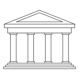 Classical University Building Line PNG & SVG Design For T-Shirts