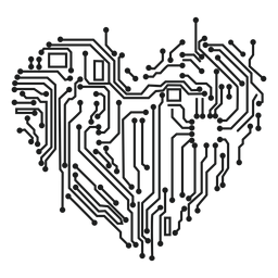 Computer circuit heart t shirt graphic Computer circuit heart t shirt graphic