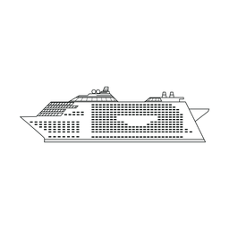 Línea de cruceros Diseño PNG