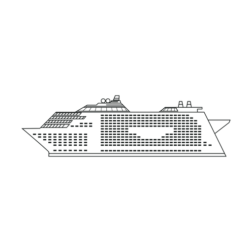 Cruise ship line PNG Design