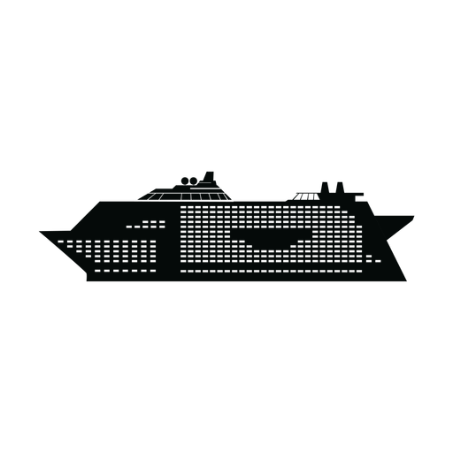 Cruise ship silhouette PNG Design