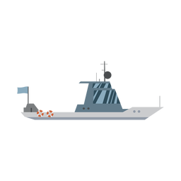 Ícone de barco cruzador Desenho PNG