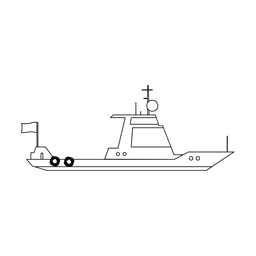 Cruiser Boat Line PNG & SVG Design For T-Shirts