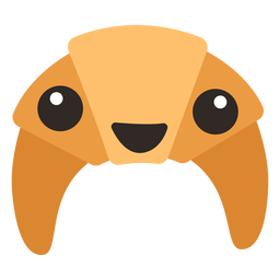 Lindo emoji de croissant Diseño PNG