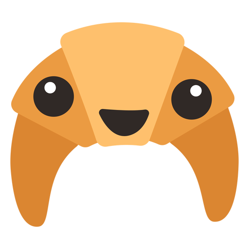 Cute croissant emoji PNG Design