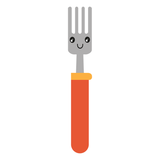Lindo emoji tenedor Diseño PNG