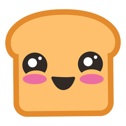 Emoji de torrada fofo Desenho PNG