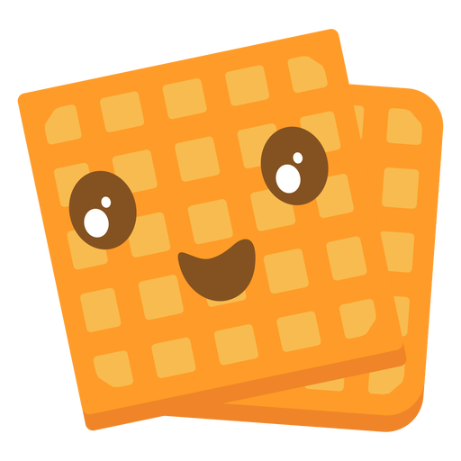 Cute waffle emoji PNG Design