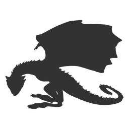 Drachenseitenansicht-Silhouette PNG-Design