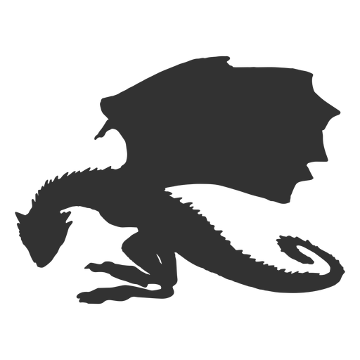 Dragon side view silhouette - Transparent PNG & SVG vector file