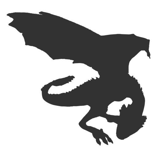 Dragon standing silhouette PNG Design