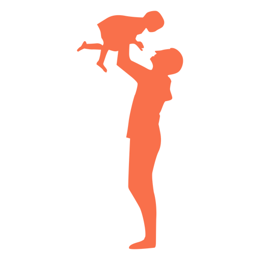 Download Father lifting daughter silhouette - Transparent PNG & SVG ...