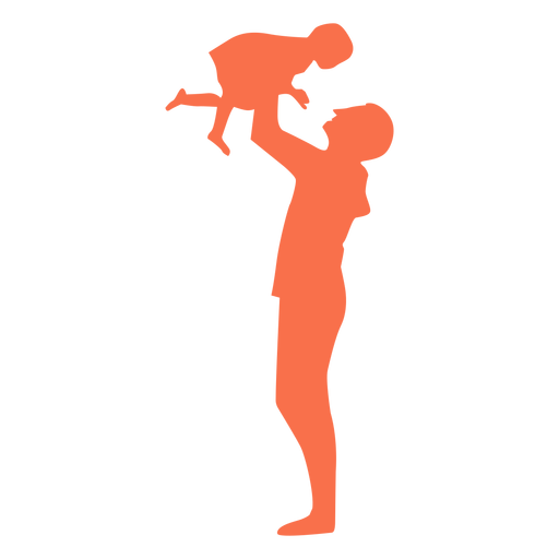 Download Padre levantando la silueta de la hija - Descargar PNG/SVG ...