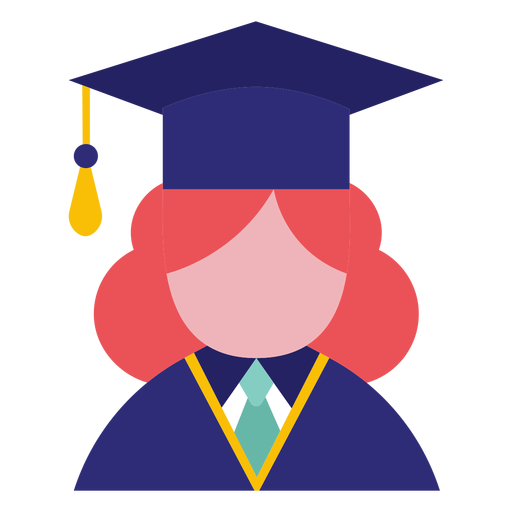 Female graduate avatar PNG Design