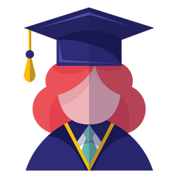 Ícone de avatar de pós-graduação feminino Ícone de avatar de pós-graduação feminino