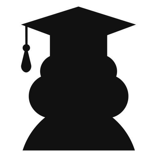 Female graduate avatar silhouette PNG Design