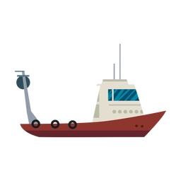 Download Fishing Boat Line Transparent Png Svg Vector File