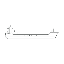 Garbage scow ship line Transparent PNG