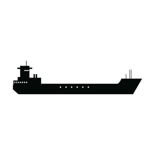 Barco de basura silhoiette Diseño PNG