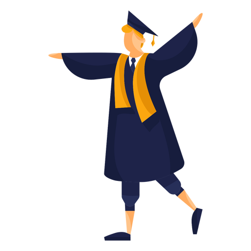 Download Graduate flat illustration - Transparent PNG & SVG vector file