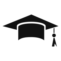 Graduação cap plana Desenho PNG