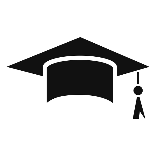 Graduation cap flat PNG Design